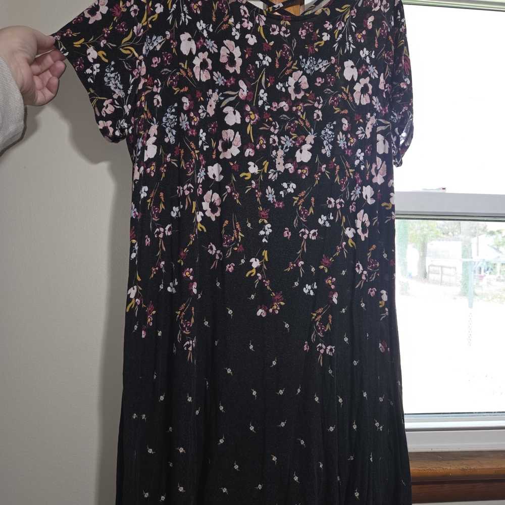 Maurices Black Floral Midi Dress